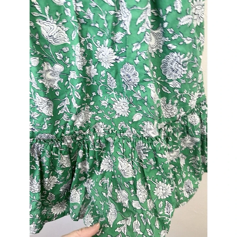 Crewcuts Girls 12 J Crew Re-Imagined Floral Smocked Dress Sundress Lined Green